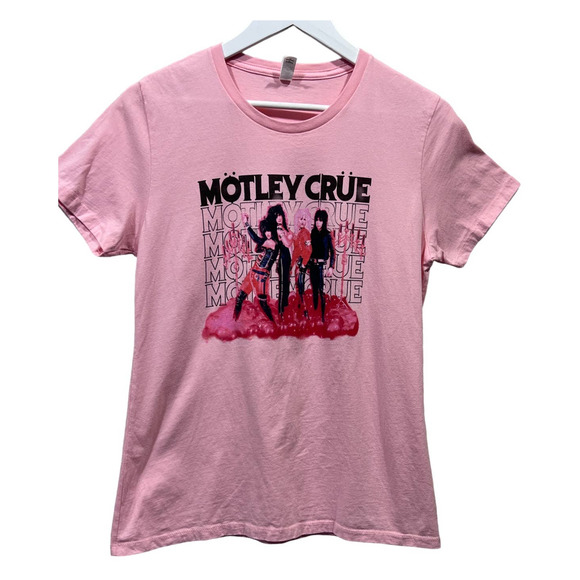 Next Level Apparel Other - Next Level Top Girls XL Motley Crue Pink Cotton T-Shirt Short Sleeve Rock Tee
